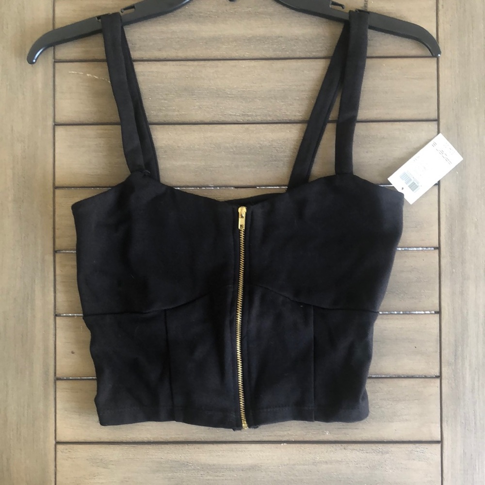 Black crop top